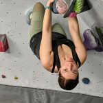 Katherine Wood rock climbing